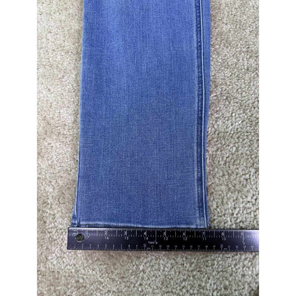 Lee Slim Fit Straight Leg Mid Rise Jeans Womens 14 Blue Denim Dark Wash D233 - Picture 13 of 14